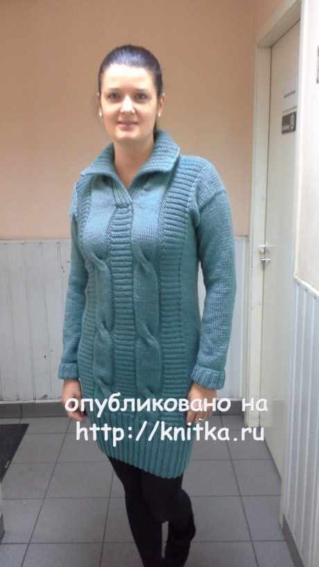 Вязаная женскай туника. Работа Ольги Ярославской вязание и схемы вязания