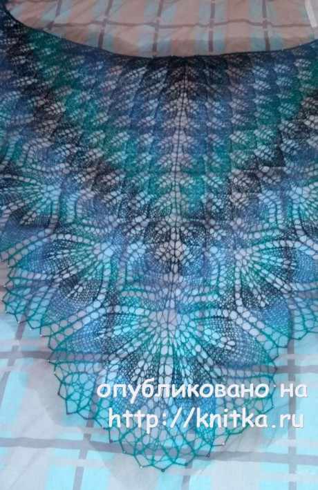 Вязаные спицами шали. Работы Екатерины Волковой вязание и схемы вязания