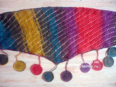 Вязаный шарф - косынка. Работа Лилии вязание и схемы вязания