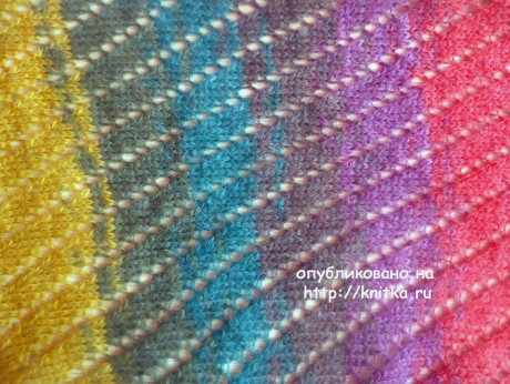 Вязаный шарф - косынка. Работа Лилии вязание и схемы вязания