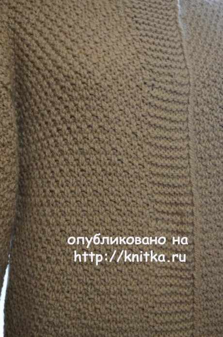Вязаный спицами кардиган. Работа Анастасии Поповой вязание и схемы вязания