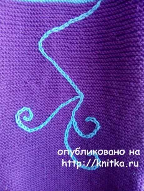 Вязаный спицами кардиган. Работа Снежаны вязание и схемы вязания