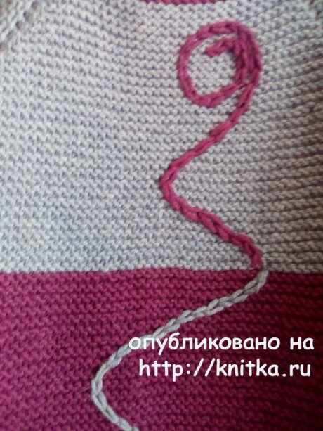 Вязаный спицами кардиган. Работа Снежаны вязание и схемы вязания