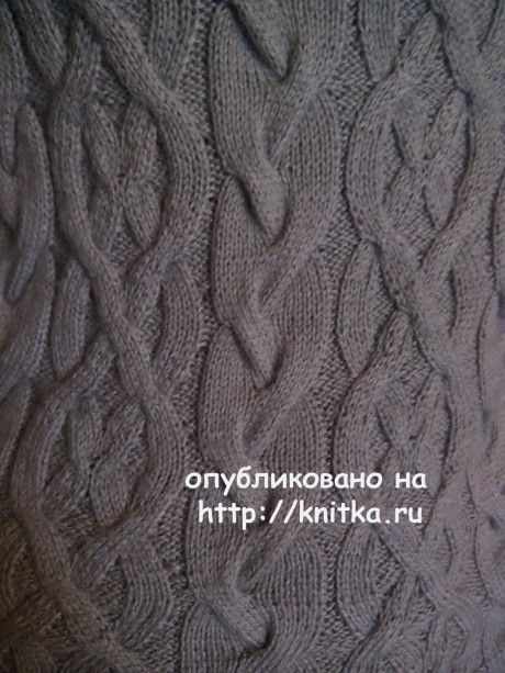 Вязаный женский свитер. Работа Анастасии вязание и схемы вязания