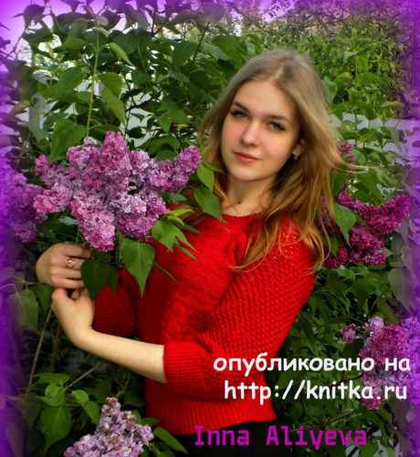 Ажурная женская кофта спицами, работа Inna Aliyeva