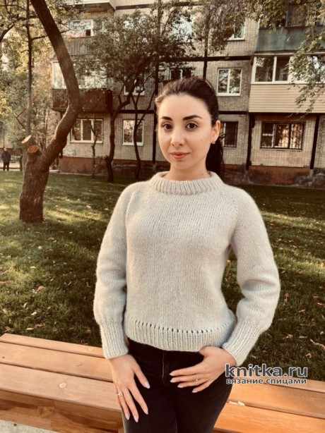 Женский джемпер спицами Сладкая вата вязание и схемы вязания