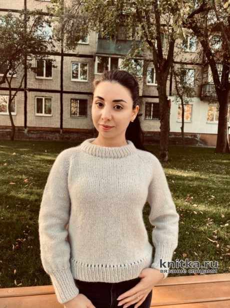 Женский джемпер спицами Сладкая вата вязание и схемы вязания