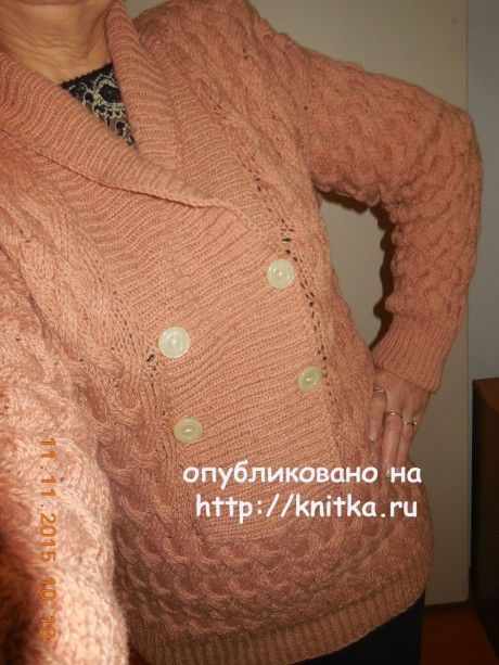 Женский пуловер. Работа Людмилы вязание и схемы вязания