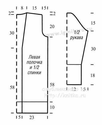 Женский жилет спицами. Работа Ирины Стильник вязание и схемы вязания