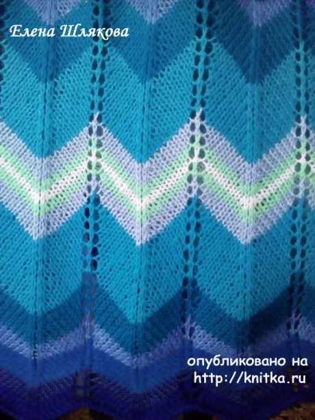 Женское платье спицами. Работа Елены Шляковой вязание и схемы вязания