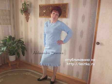 женский костюм спицами
