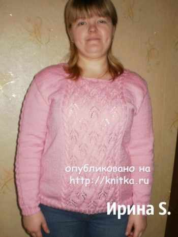 Вязаный спицами женский свитер Женский свитер спицами
