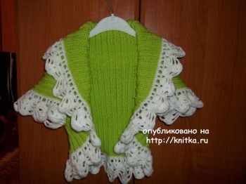 болеро для девочки спицами
