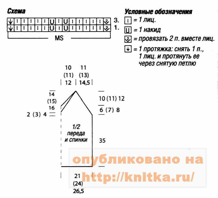 схема вязания топа схема вязания топа