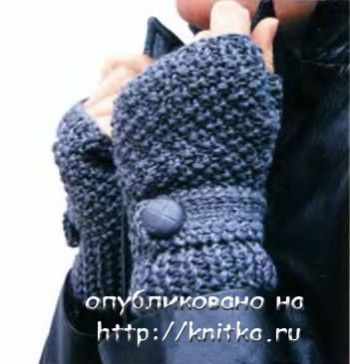 Митенки, связанные спицами