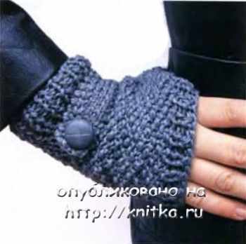 Митенки, связанные спицами