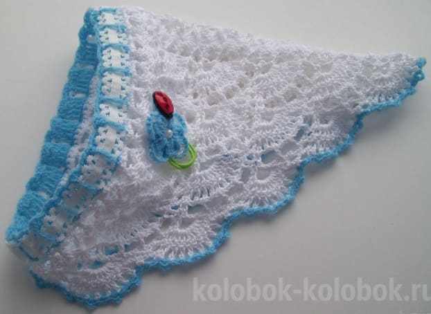 Нарядная косынка для девочки крючком