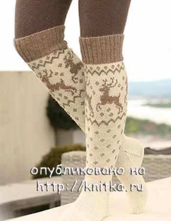 Гетры / гольфы с оленями