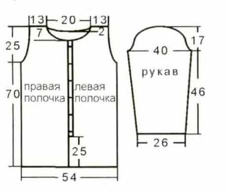 Летнее пальто, связанное спицами