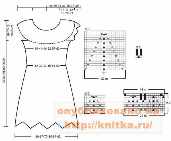 схема вязания платья схема вязания платья