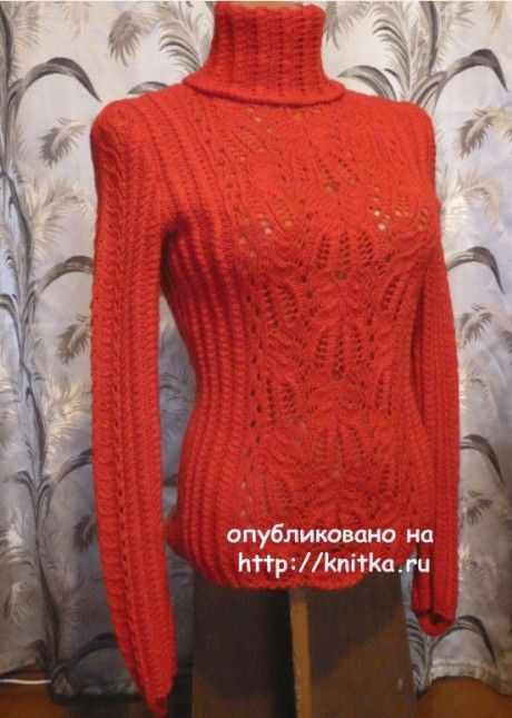 свитер спицами