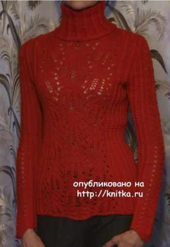 свитер спицами