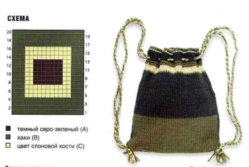 вязаный рюкзачок