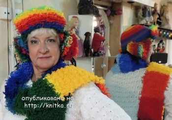фото вязаной шапочки и шарфа