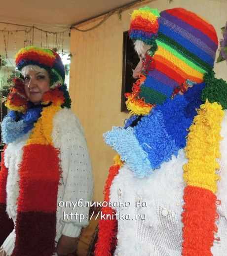 фото вязаной шапочки и шарфа