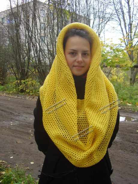 шарф снуд крючком