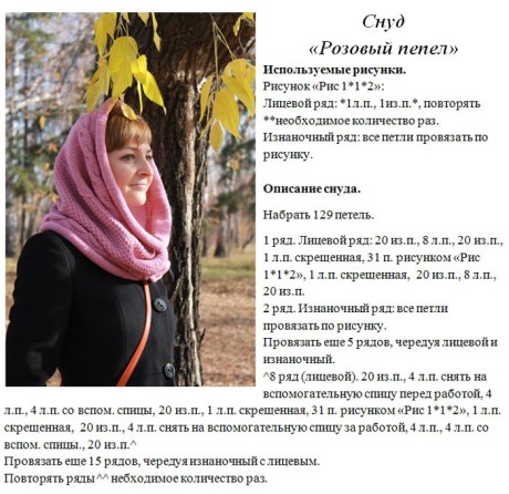 снуд спицами