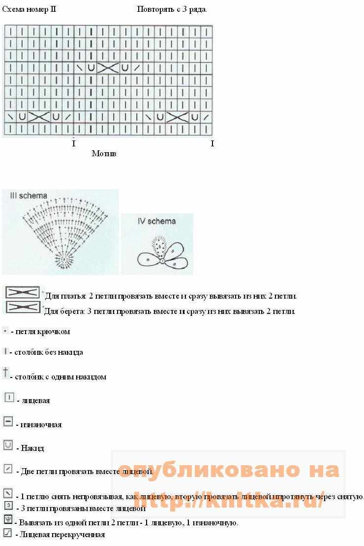 схема вязания детского платья схема вязания детского платья