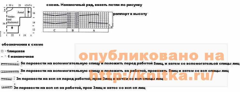 схема к пуловеру схема к пуловеру