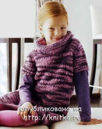 Вязаное платье для девочки Вязаное платье для девочки