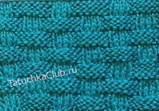 Узор корзинка спицами