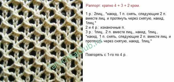 Узор паутинка на спицах