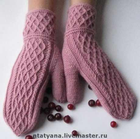 варежки спицами