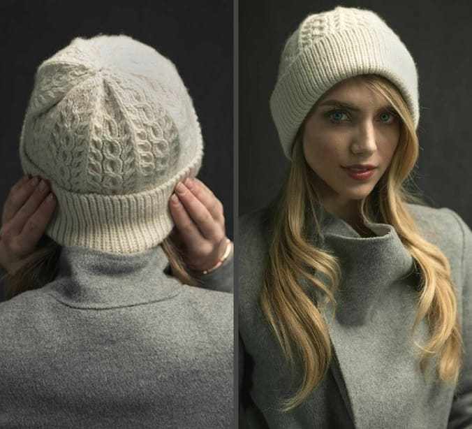 Вязаная шапка на зиму