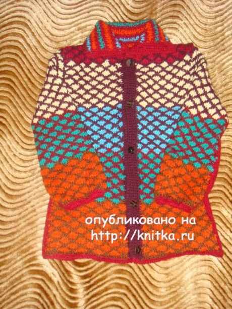 детское пальто спицами