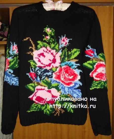 свитер спицами фото