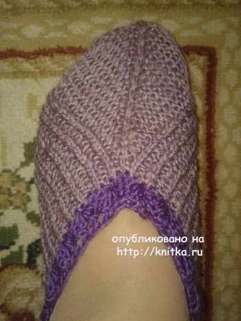 Следы - тапочки спицами