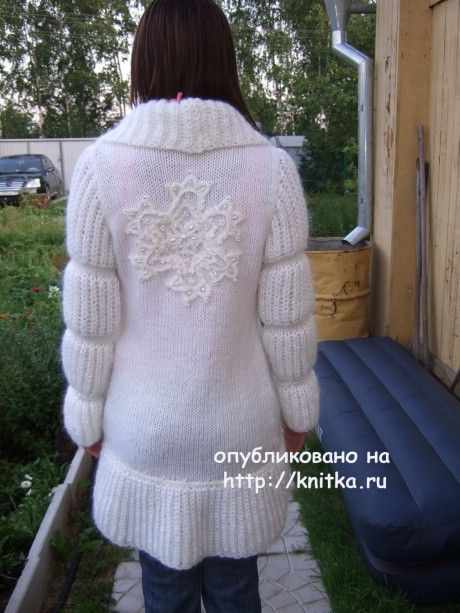 Жакет связанный спицами