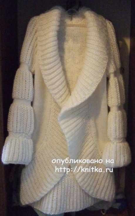 Жакет связанный спицами