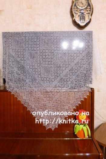 Вязаная спицами паутинка Вязаная спицами паутинка
