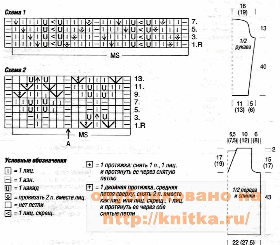 схема вязания джемпера схема вязания джемпера