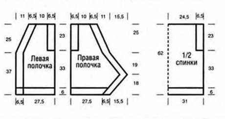 Женский жилет, связанный спицами Женский жилет, связанный спицами