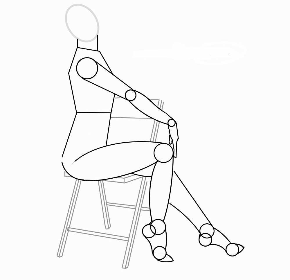 Фигура сидящего человека