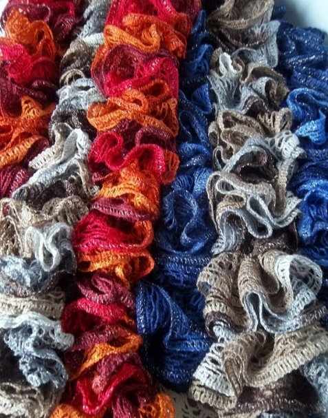 Французский шарф разных цветов