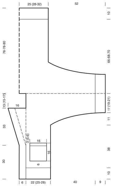 Выкройка кардигана крупной вязки