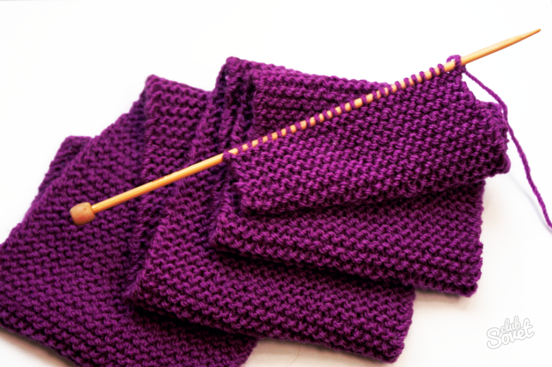 Платочная вязка фиолетового шарфа